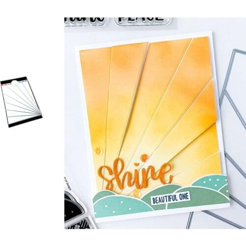 Vertical Line Ray Geometric Figure Cutting Dies Scrapbook Dariy Decoration Stencil Embossing Template DIY Greeting Card Albums