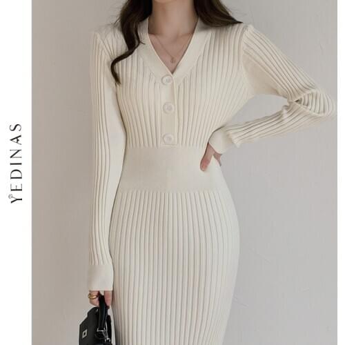 Модные трикотажные платья Yedinas China At AliExpress