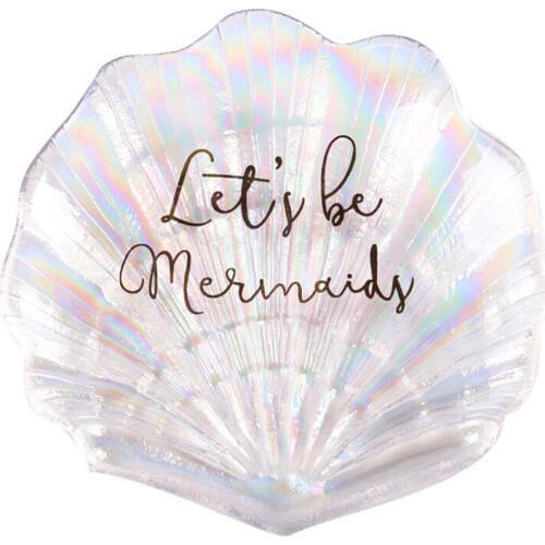 Shell Jewelry Display Organizer Mini Glass Dish Jewelry Plate Key tray Home Decor Dish Wedding Birthday Christmas Gift for Home