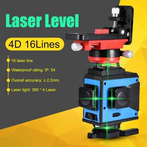 Green Light 16Line Laser Level Automatic Leveling Remote Control 3D Wall Sticker Infrared High precision Wall Mount Dropshipping
