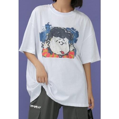 Футболка Harajuku Vintage Crop Tops Women Short Sleeve Cotton crop top letter anime print y2k tops tshirts kawaii women T-shirt