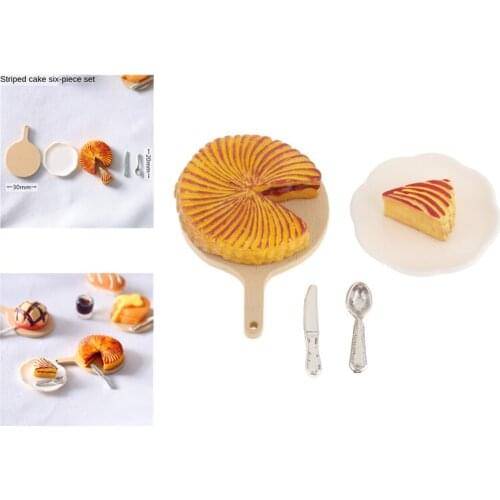 1/12 DollHouse Miniature Food Mini Cake Kids Pretend Play Toy Miniature for Dolls Accessories Kitchen Play Toys