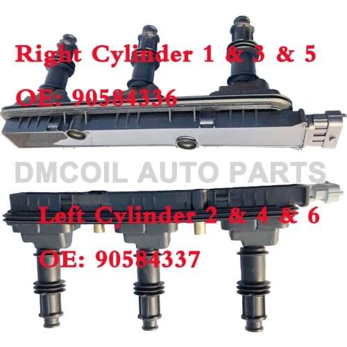 1 SET LEFT AND RIGHT IGNITION COIL FOR CADILLAC CTS OPEL VAUXHALL OMEGA B SIGNUM VECTRA C II 2.6L 3.2L 00-07 90584336 90584337