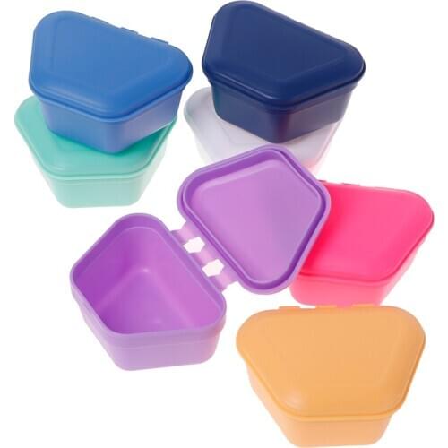 1Pcs Denture Box Plastic Denture Bath Case Denture Container False Teeth Storage Box High Quanlity
