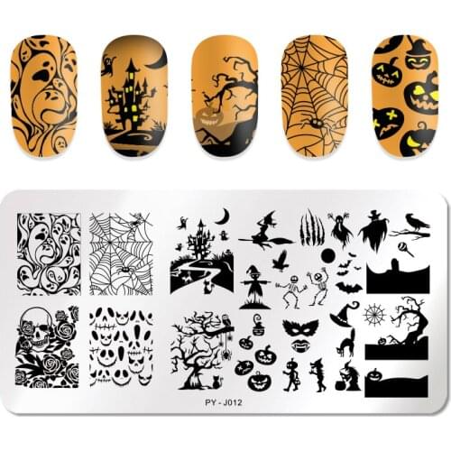 1Pc PICT YOU Halloween Series Stamping Plates Nail Art Stamping Image pattern Plate Stainless Steel Stencil Accessories Tools