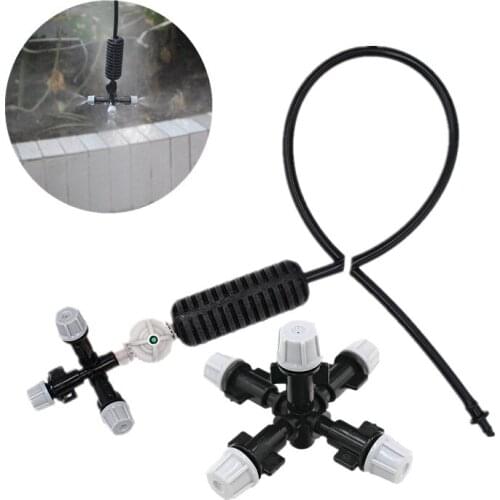 10Set Hanging Mist Sprinkler With Weight Barb Connector Anti-drip For Garden Greenhouse Lawn Watering Cooling Dusting Sprayer