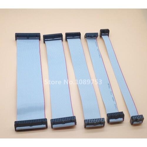 10pcs FC-10/14/16/20/34/40P 2.54mm Pitch JTAG AVR Download Cable Wire Connector Gray Flat Ribbon Data Cable 10cm 20cm 30cm
