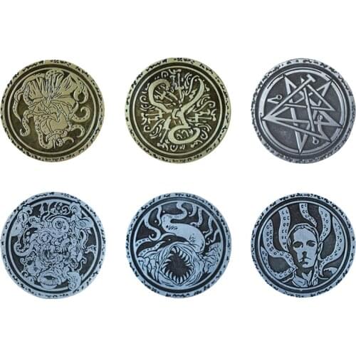 3pcs/set Cthulhu Hastur Nyarlathotep Yog-Sothoth Coins Cthulhu Mythos Young Metal Coin Limited Version Accessory