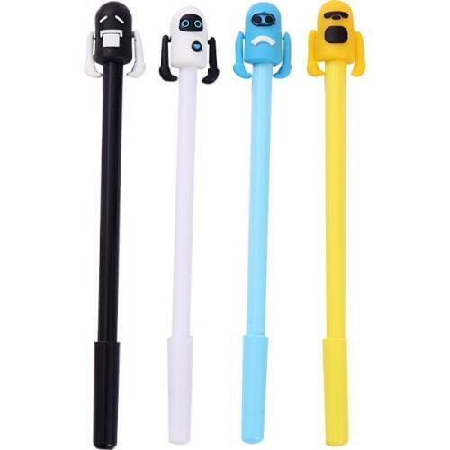 36 pcs/lot Robot Gel Pen for writing Cute black ink neutral pens Promotional Gift Stationery School & Office Supply