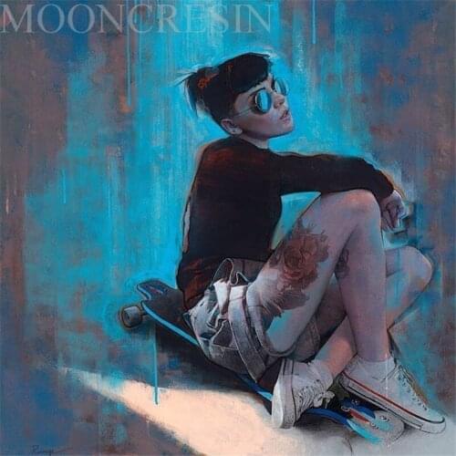 5D Diy Diamond Painting Cross Stitch Girl Sitting On Scooter 3D Diamond Embroidery Full Round Mosaic Decoration Resin Stickers