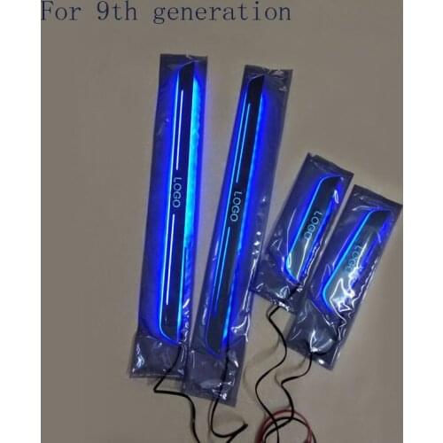 Car-styling for Honda CIVIC LED Door Sill Scuff Plate Welcome Pedal threshold shining brilliant pedal for 2006-2017 HONDA CIVIC