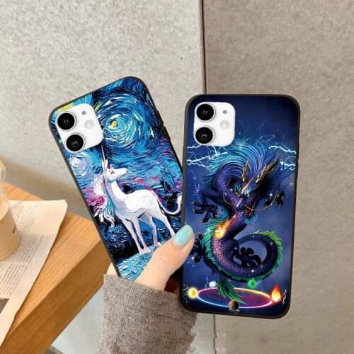 Dragon Horse Flowe Pattern Case for Apple iPhone 11 7 8 Plus 12 Pro Max XR X 12Mini SE 2020 XS Soft Phone Coque Shell Funda