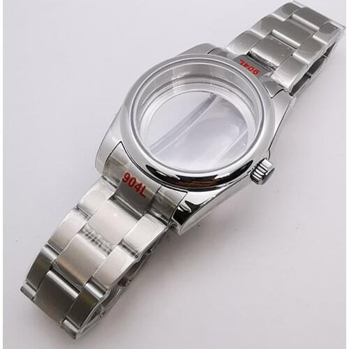 Fit NH35,NH36 Automatic Movement 39mm Sapphire Glass Stainless Steel Oyster Polished Watch Case Brushed Strap