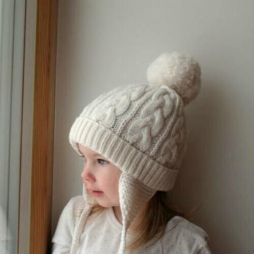 Kids Girls Boys Hat Toddler Infant Winter Warm Crochet Hats Cotton Wool Knitted Keep Warm Beanie Pom Pom Cap