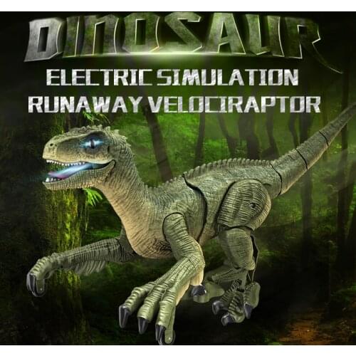 RC Dinosaur Toy 2.4G Intelligent Animal Remote Control Jurassic Dinosaur Electric Lighting Sound Presentation Walking Animal Toy