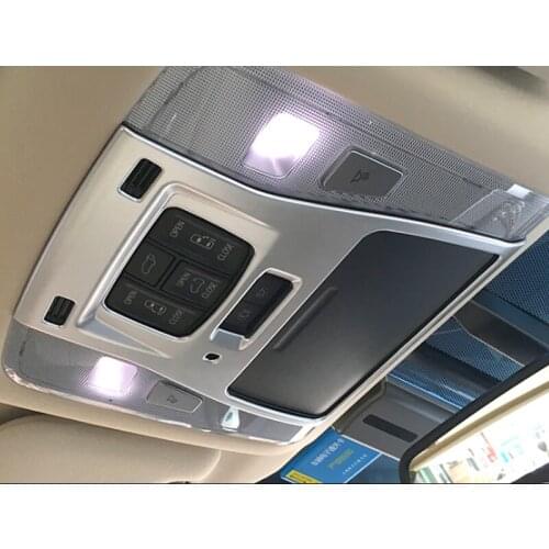 For Toyota Alphard 2016 2017 2018 ABS Matte Interior Front Reading Light Lamp Decoration Frame Cover Trim Sticker Styling 1pcs