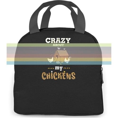 Farm Feeder Life Is Better With Chickens Around Hot Tracksuit Grunge Wholesale women men Portable insulated lunch bag