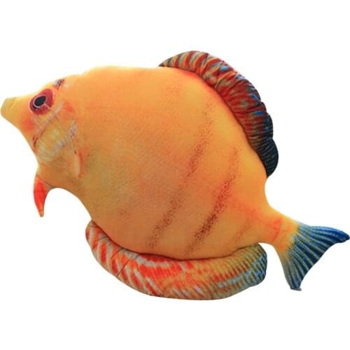 Simulating Tropical Fish Boy Pillow Creative Colourful Fish Removable Fluffy Toy Doll