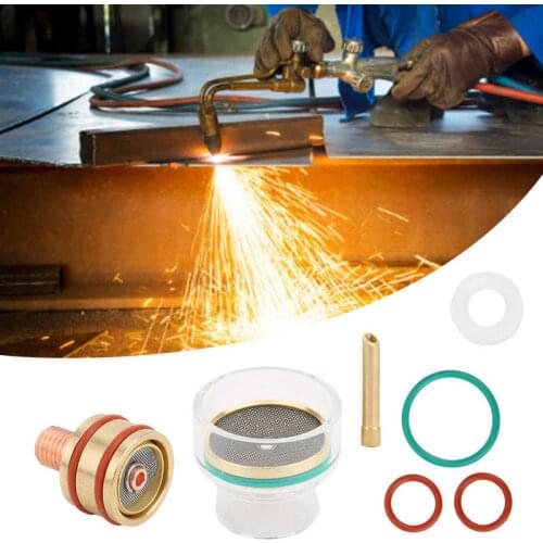 TFM53NCN TIG Welding Torch Kit Glass Cup Collet 1.6mm/2.4mm/3.2mm Welding Nozzle for WP9 WP20