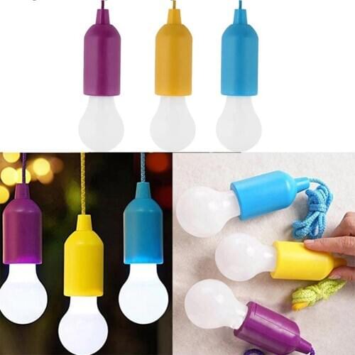 Creative Hanging Lights Outdoor Camping tent lamp Battery Powered Cord Light Bulb Pendant Lamp Garden Light Home Decoration