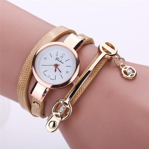 Fashion folding ladieswomen Watch Buckles Bracelet threering winding Womens Fashion quartz New Women Jewelry