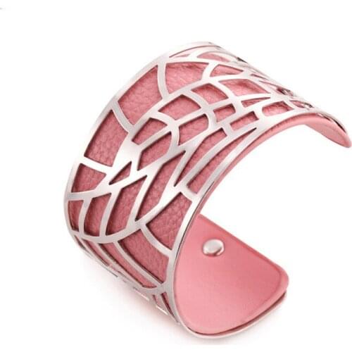 Fashion simple ladies openwork flower bracelet exaggerated personality wide version bracelet