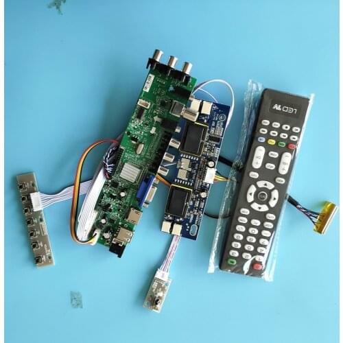 Kit for M190MWW1-201/M190MWW1-301 Digital LCD Panel HDMI VGA Controller board AV TV USB remote DVB-T 30pin 1440X900 4 CCFL 19"