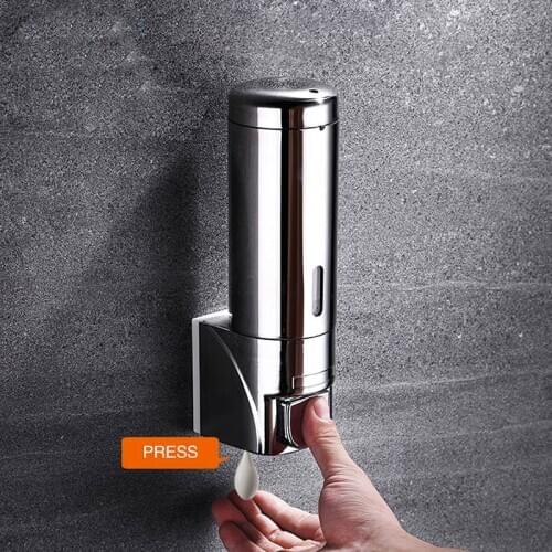 New soap dispenser wall mounted bathroom Hotel shampoo lotion liquid soap dispenser stainless steel hand soap dispenser