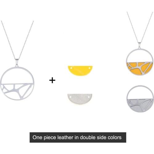 Cremo Giraffe collier Necklace inoxydable femme Pendant Necklace reversible leather charm stainless steel Jewelry 2020