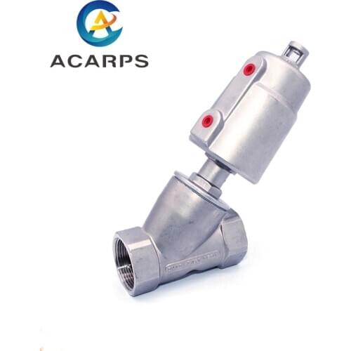 1/2 inch 3/4 inch 1inch Stainless Steel Pneumatic Seat Valve 16bar for Steam Gas Oil Normally Closed