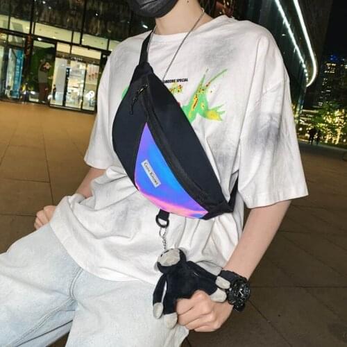 2021 New Trend Banana Waist Bag Unisex Belt Phone Pouch Reflection Running Crossbody Bags Chest Bag Travel Men Hip Fanny Pack