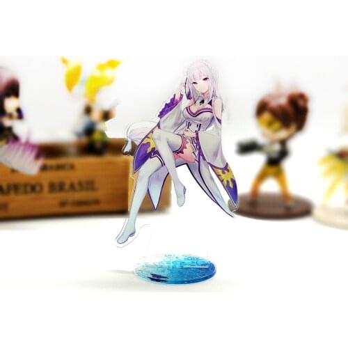 Re Zero Starting Life in Another World Emilia acrylic stand figure model plate holder cake topper anime Hajimeru Isekai