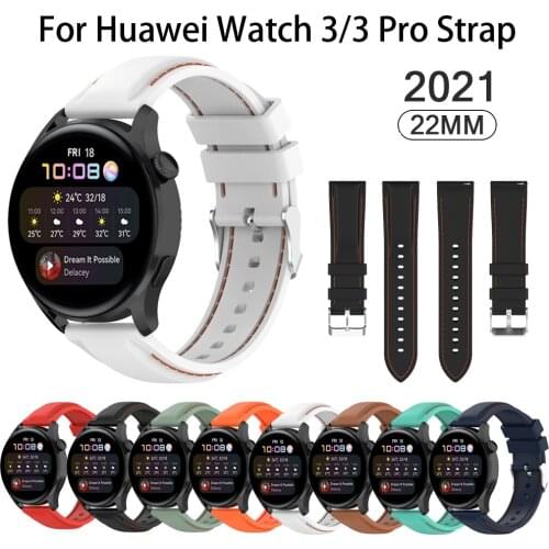 Silicone 22MM Wristbands For Samsung Galaxy Watch 3 45mm Gear S3 Classic/Frontier Bracelet For Huawei watch 3/GT2 Pro/GT Strap