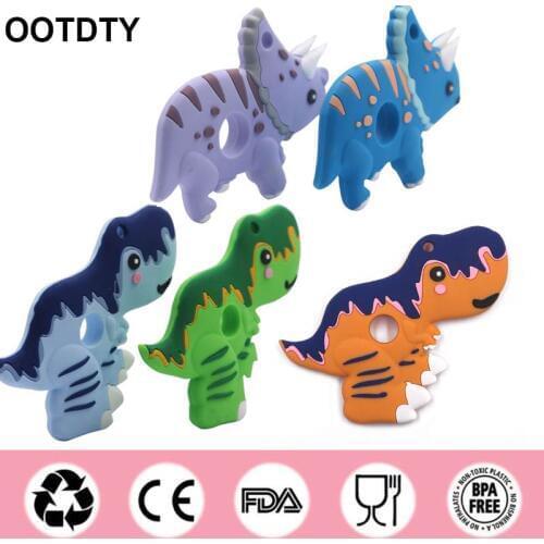 Dinosaur Silicone Teether BPA Free Baby Teether Nursing Gift For Baby Silicone Teething Toys Chewable