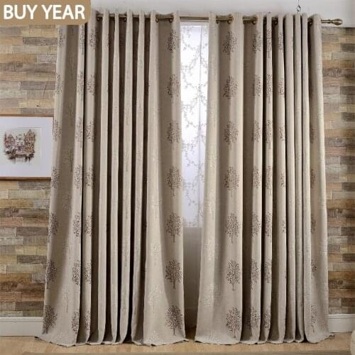 Modern Curtains for Living Dining Room Bedroom American Pastoral Jacquard Curtains Custom Curtains