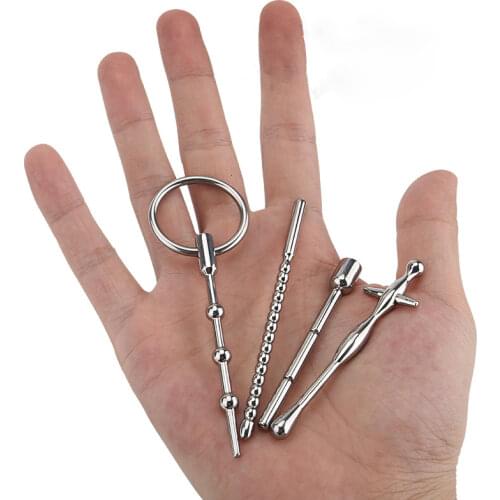 Beginner Steel Penis Plug Dilators Rod Urethral Plug Catheter Sounding Stimulator Male Mastuburator Urethra Sound Bdsm Man Toy