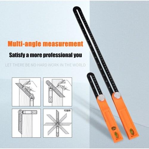 Angle Rulers Gauges Tri Square Sliding T-Bevel With Wooden Handle Level Measuring Tool wooden marking gauge Protractor