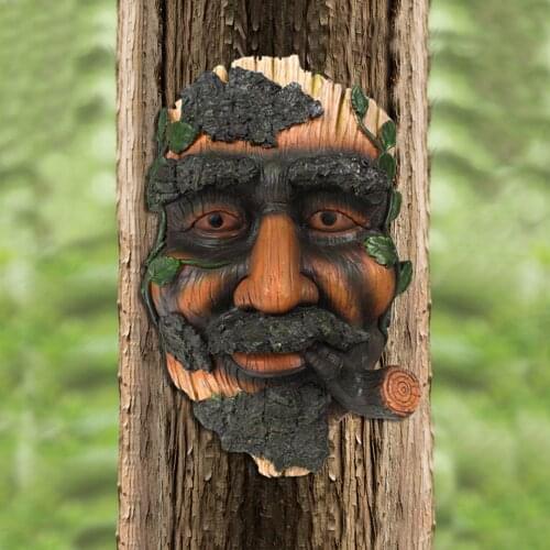 Old Man Tree Hugger Garden Art Outdoor Tree Face Decor Funny Sculpture Whimsical Man Tree Planter Garden Decoration
