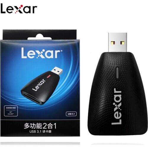 100% Original Lexar 2 in 1 USB 3.1 Card Reader SD Micro SD Card Reader High Speed 3.0 Card Reader USH-I/USH-II