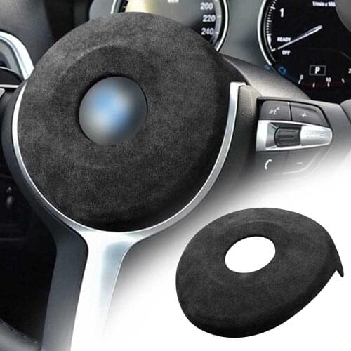 Suede Car Steering Wheel Airbag Decoration Cover Frame Trim Sticker For BMW F30 F34 F20 F21 F22 F32 E84 F80 F83 1/2/3/4 Series