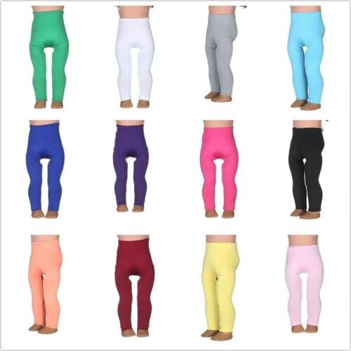 14different Colors Tight Pants Fit 18 Inches Doll Baby Doll Clothes Accessories Handmade Fashion Pants ClothesN400