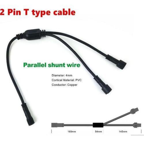 2 Pin Waterproof Connector Adapter Screw locking Electrical Wire Connector Plug Waterproof lighting Extension Cable