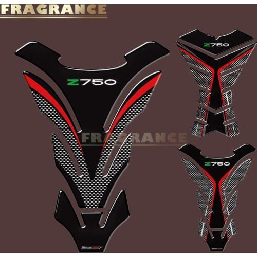 3D Rubber Sticker Motorcycle Emblem Badge Decal For Kawasaki Z750 Z750R Tank All Years