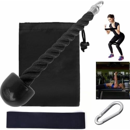 4PCS Arm Strength Pull Down Rope Resistance Bands Set Biceps Rope Gym Fitness Equipment Strength Training Bodybuilding Exercise