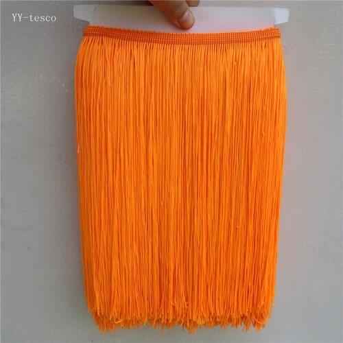 5 yard/lot 30CM Long Orange Polyester Fringe Trim African Tassel Ribbon Lace Accessory Sew Latin Dress Curtain DIY Accessories