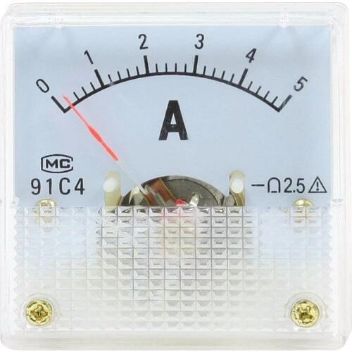 91C4 DC 5A 10A 15A 20A 30A 50A Analog Ammeter Panel AMP Current Meter Gauge Amperemeter Amperimetro Discount