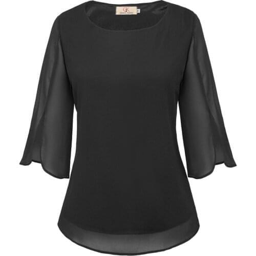 Belle Poque Womens Chiffon Blouses