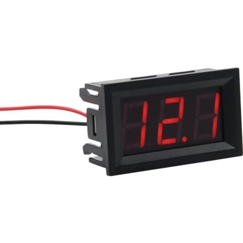 0.56" LED Digital Voltmeter Voltage Meter Car Motorcycle Volt Tester Detector DC 4.5V to 30V Capacity Monitor Red Green Blue