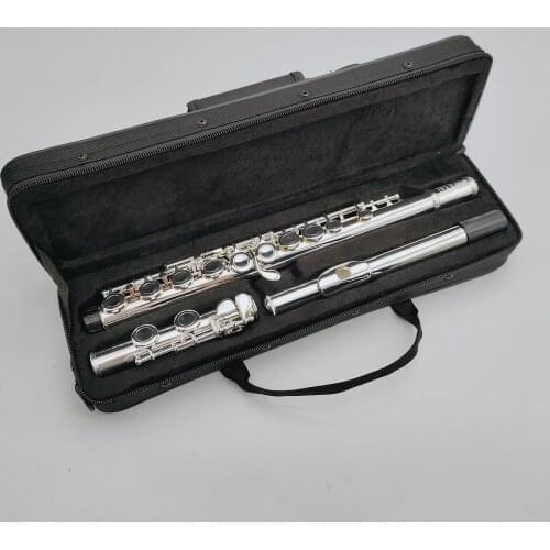 Brand Flute Instruments 211 SL C Tune 16 Hole Obturator E Key Nickel Plated Flute Silver Plated C Flute Classic Music With Case