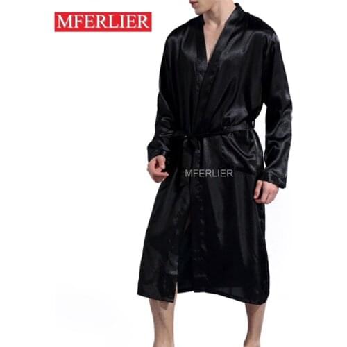 Summer autumn Mens bathrobe 8XL 7XL 6XL Bust 138cm plus size thin style Sleepwear Pajama man